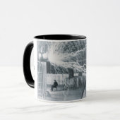 NIKOLA TESLA PORTRAIT IN SCHWARZ UND WEISS TASSE (Vorderseite Links)