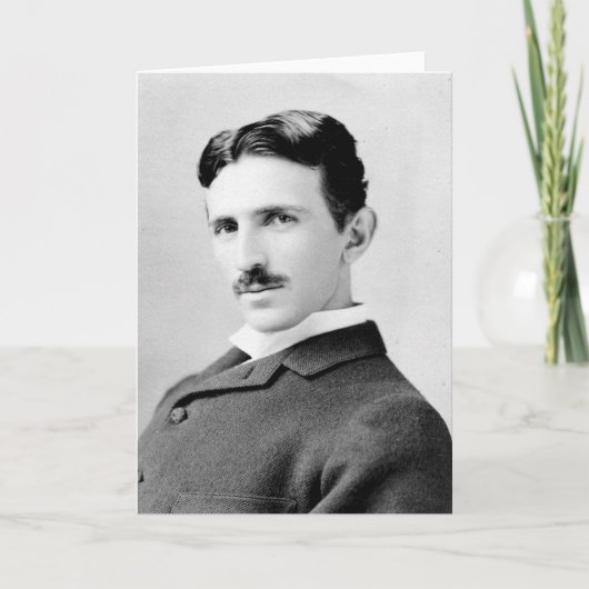 Nikola Tesla Portrait Karte (Vorderseite)