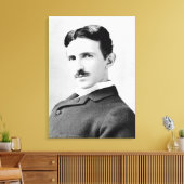 Nikola Tesla Portrait Leinwanddruck (Insitu (Wohnzimmer))