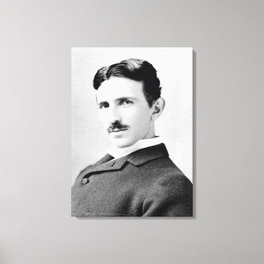 Nikola Tesla Portrait Leinwanddruck (Vorderseite)