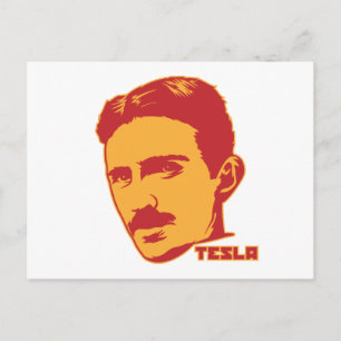 Nikola Tesla Portrait Postcard Postkarte