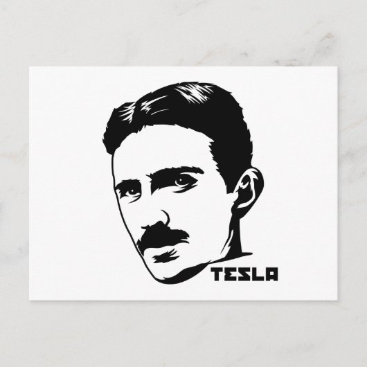 Nikola Tesla Portrait Postcard Postkarte (Vorderseite)