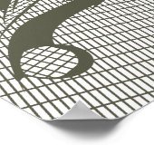 Nikola Tesla Portrait Poster (Ecke)