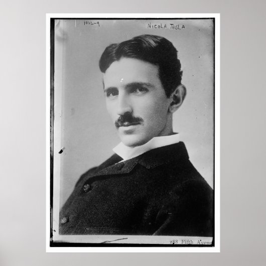 Nikola Tesla Portrait Poster (Vorne)
