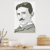 Nikola Tesla Portrait Poster (Küche)