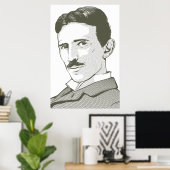 Nikola Tesla Portrait Poster (Heimbüro)
