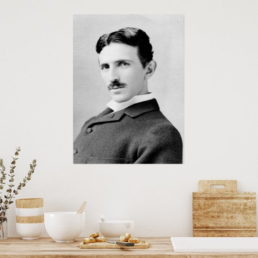 Nikola Tesla Portrait Poster (Küche)