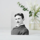 Nikola Tesla Portrait Postkarte (Stehend Vorderseite)