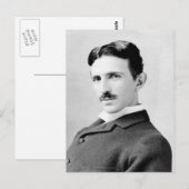 Nikola Tesla Portrait Postkarte (Vorne/Hinten)