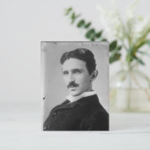 Nikola Tesla Portrait Postkarte (Stehend Vorderseite)