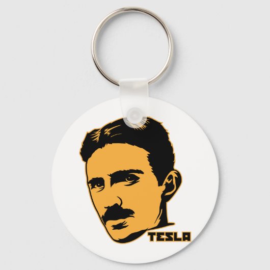 Nikola Tesla Portrait Schlüsselanhänger (Vorderseite)