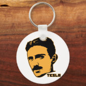 Nikola Tesla Portrait Schlüsselanhänger (Vorderseite)