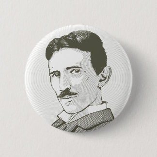 Nikola Tesla-Porträt Button