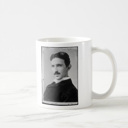 Nikola Tesla-Porträt Kaffeetasse (Rechts)