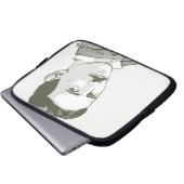 Nikola Tesla-Porträt Laptopschutzhülle (Vorne Knopf)