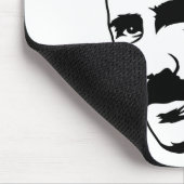 Nikola Tesla-Porträt Mousepad (Ecke)