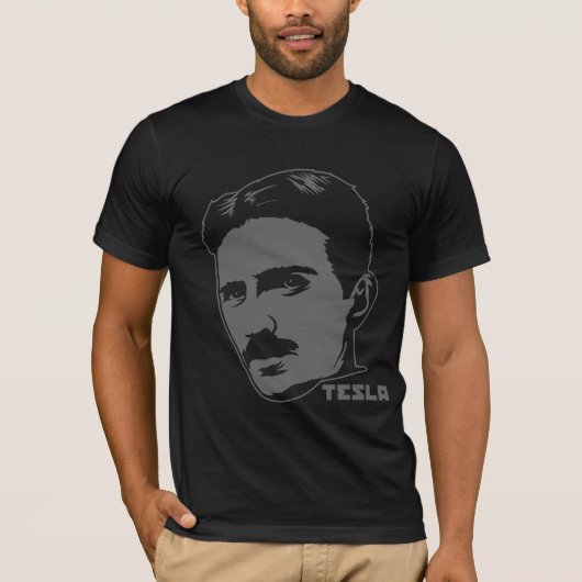 Nikola Tesla Porträt-T - Shirt (Vorderseite)