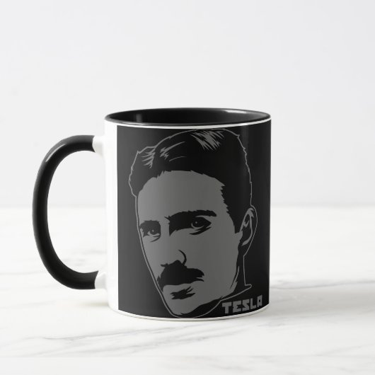 Nikola Tesla Porträt-Tasse Tasse (Links)