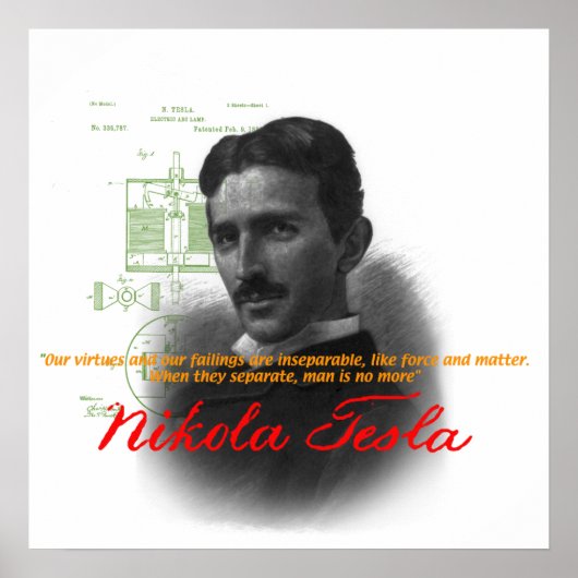 Nikola Tesla Poster (Vorne)