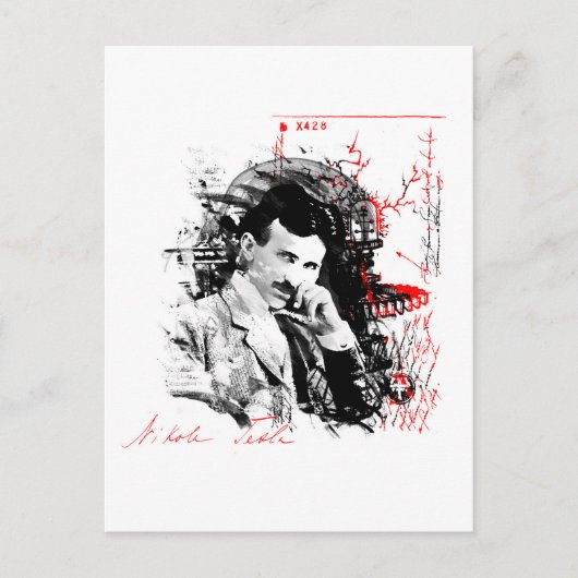 Nikola Tesla Postkarte (Vorderseite)