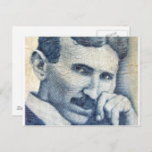 Nikola Tesla Postkarte (Vorne/Hinten)