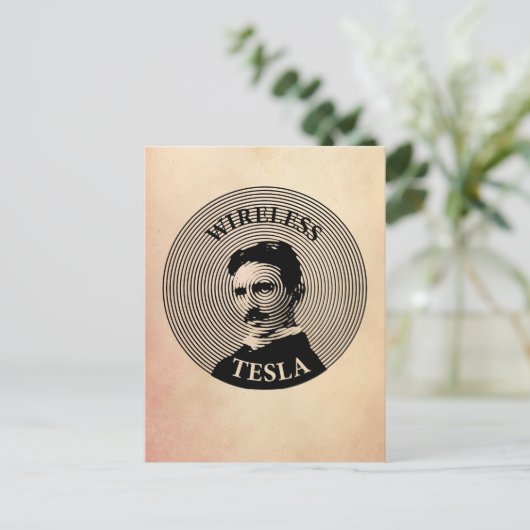 Nikola Tesla Postkarte (Stehend Vorderseite)