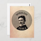 Nikola Tesla Postkarte (Vorne/Hinten)