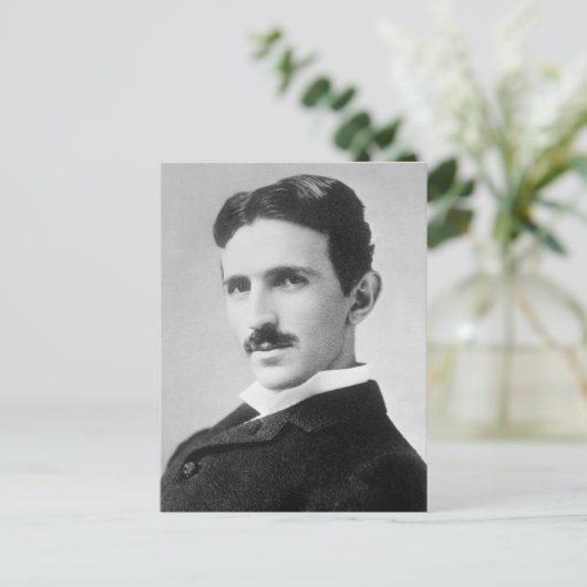 Nikola Tesla Postkarte (Stehend Vorderseite)