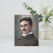 Nikola Tesla Postkarte (Stehend Vorderseite)