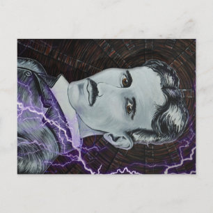 Nikola Tesla Postkarte