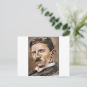 Nikola Tesla Postkarte (Stehend Vorderseite)