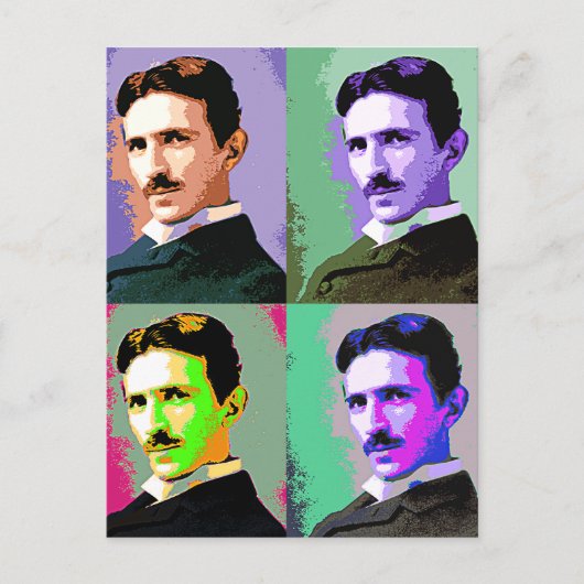 Nikola Tesla Postkarte (Vorderseite)