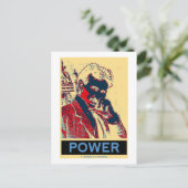 Nikola Tesla Power (Obama-like Poster) Postkarte (Stehend Vorderseite)