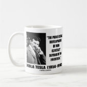 Nikola Tesla Progressive Entwicklung des Menschent Kaffeetasse (Links)