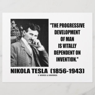 Nikola Tesla Progressive Entwicklung von Menschens