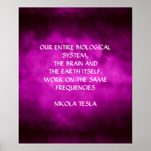 NIKOLA TESLA QUOTE - GLEICHE HÄUFIGKEITEN - POSTER