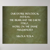 NIKOLA TESLA QUOTE - GLEICHE HÄUFIGKEITEN - POSTER (Vorne)