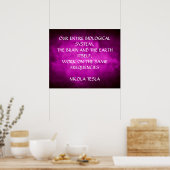 NIKOLA TESLA QUOTE - GLEICHE HÄUFIGKEITEN - POSTER (Küche)