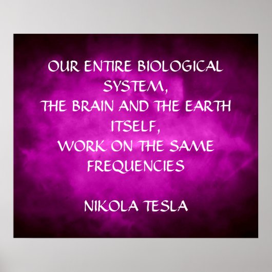 NIKOLA TESLA QUOTE - GLEICHE HÄUFIGKEITEN - POSTER (Vorne)