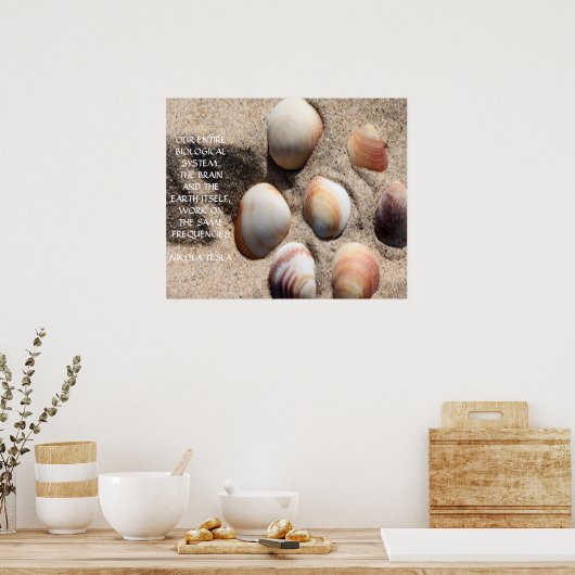 NIKOLA TESLA QUOTE - GLEICHE HÄUFIGKEITEN - POSTER (Küche)