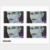 Nikola Tesla Rechteckiger Aufkleber (Blatt)