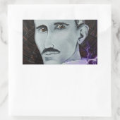 Nikola Tesla Rechteckiger Aufkleber (Tasche)