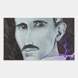 Nikola Tesla Rechteckiger Aufkleber