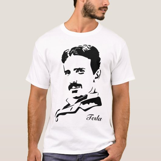 Nikola Tesla-Regeln! Silhouette T-Shirt (Vorderseite)