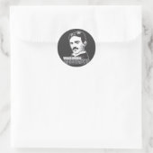 Nikola Tesla Runder Aufkleber (Tasche)
