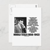 Nikola Tesla Scientific Man will nicht sofort Postkarte (Vorne/Hinten)