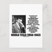 Nikola Tesla Scientific Man will nicht sofort Postkarte (Vorderseite)