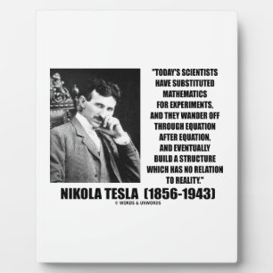 Nikola Tesla Scientists Gleichung Kein Beziehungsq Fotoplatte