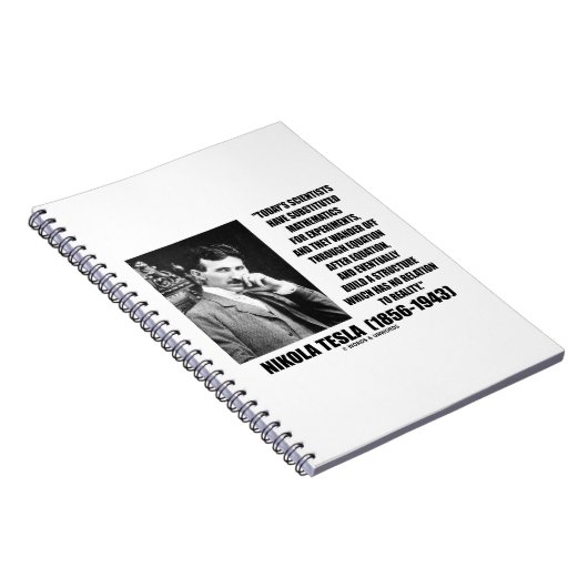Nikola Tesla Scientists Gleichung Kein Beziehungsq Notizblock (Rechte Seite)
