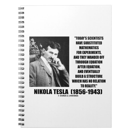 Nikola Tesla Scientists Gleichung Kein Beziehungsq Notizblock (Vorderseite)